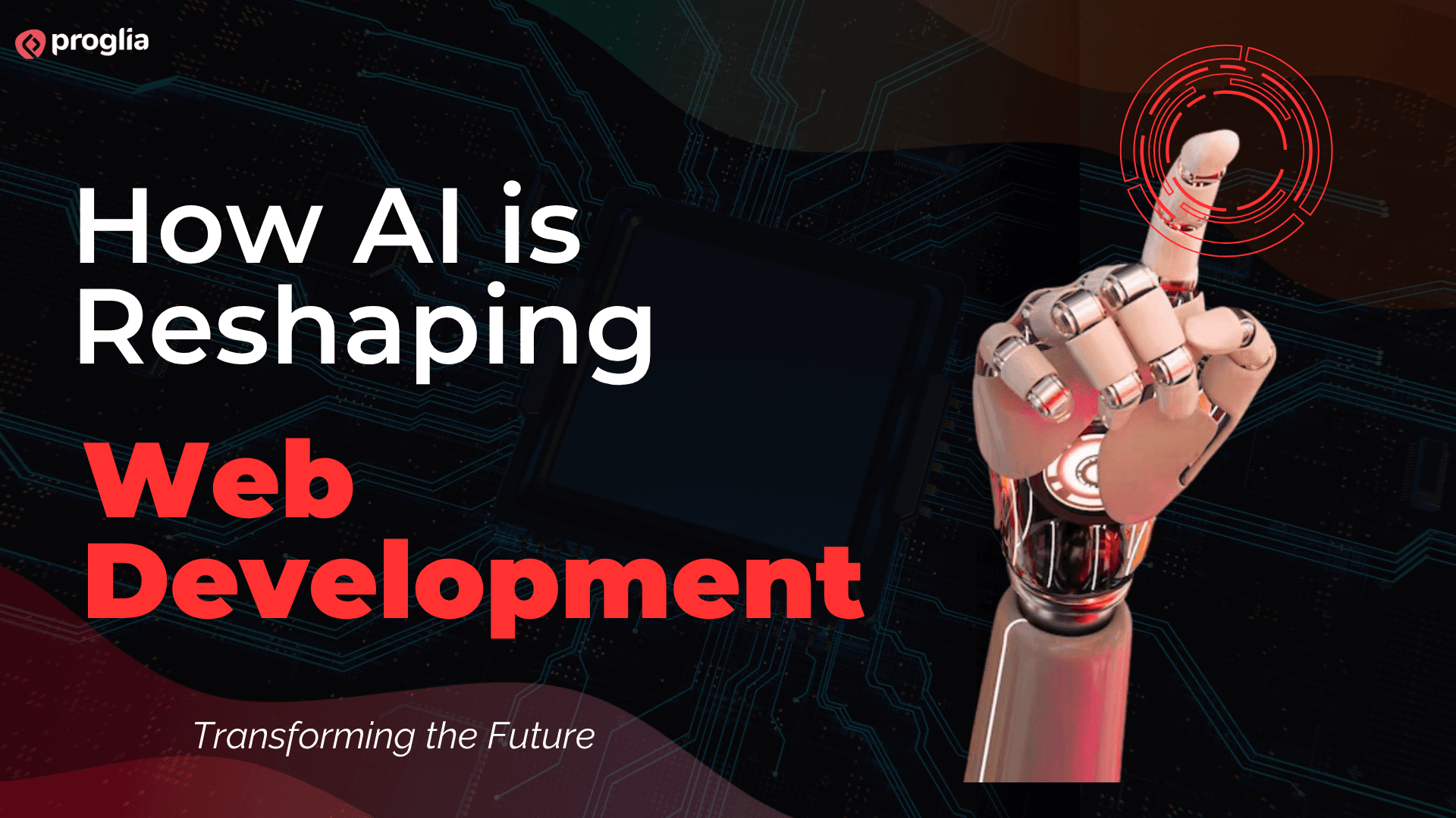 AI and web development concept image