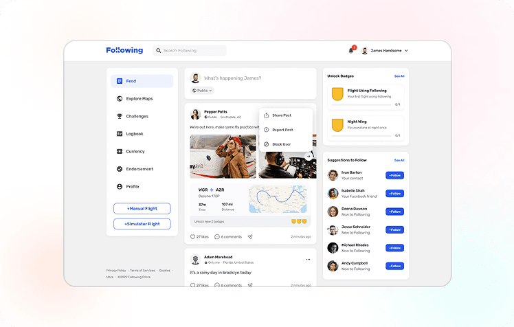 Following Pilots – Social Platform for Pilots