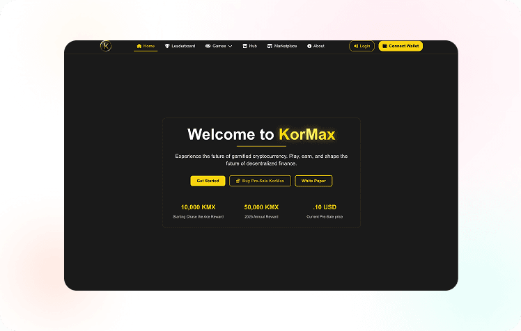 Kormax – Crypto Gaming Platform